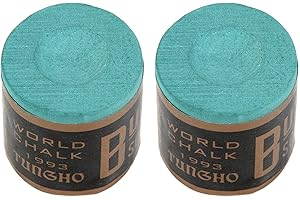 OWNFEEL 2 Pcs Pool Chalk - Snooker Cue Tips Stick Care, Billiard Table Accessories, No-Slip Green Dry Rubbing Powder, Portable & Durable, Perfect for Home Bars Tournaments Games Gifts for Enthusiasts.