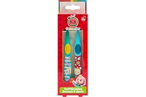 CoComelon Children's Toothbrush - Twin Toothbrush - 2 Pack - Kids Manual