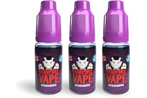Vampire Vape 10ml 0mg E-Liquid (3 Pack) - Vape Juice/eliquid for E-Cigarettes/E-Cig Vape Starter Kits - NO Nicotine (*Heisenberg)