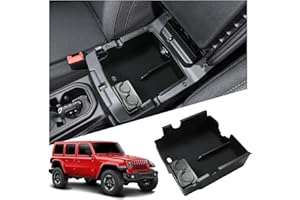 Ruiya per J eep Wrangler JL Gladiator JT 2018-2023 Console Centrale Portaoggetti, Organizer da Braccioli per Console Wrangler Accessori Centrale Consolle Braccioli Vano Contenitore Portaoggetti