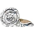 Divine Casa Microfibre Mild Winter 120 GSM Printed Reversible Single Bed Size Quilt Comforter Blanket - (140 x 230, Beige and Brown)