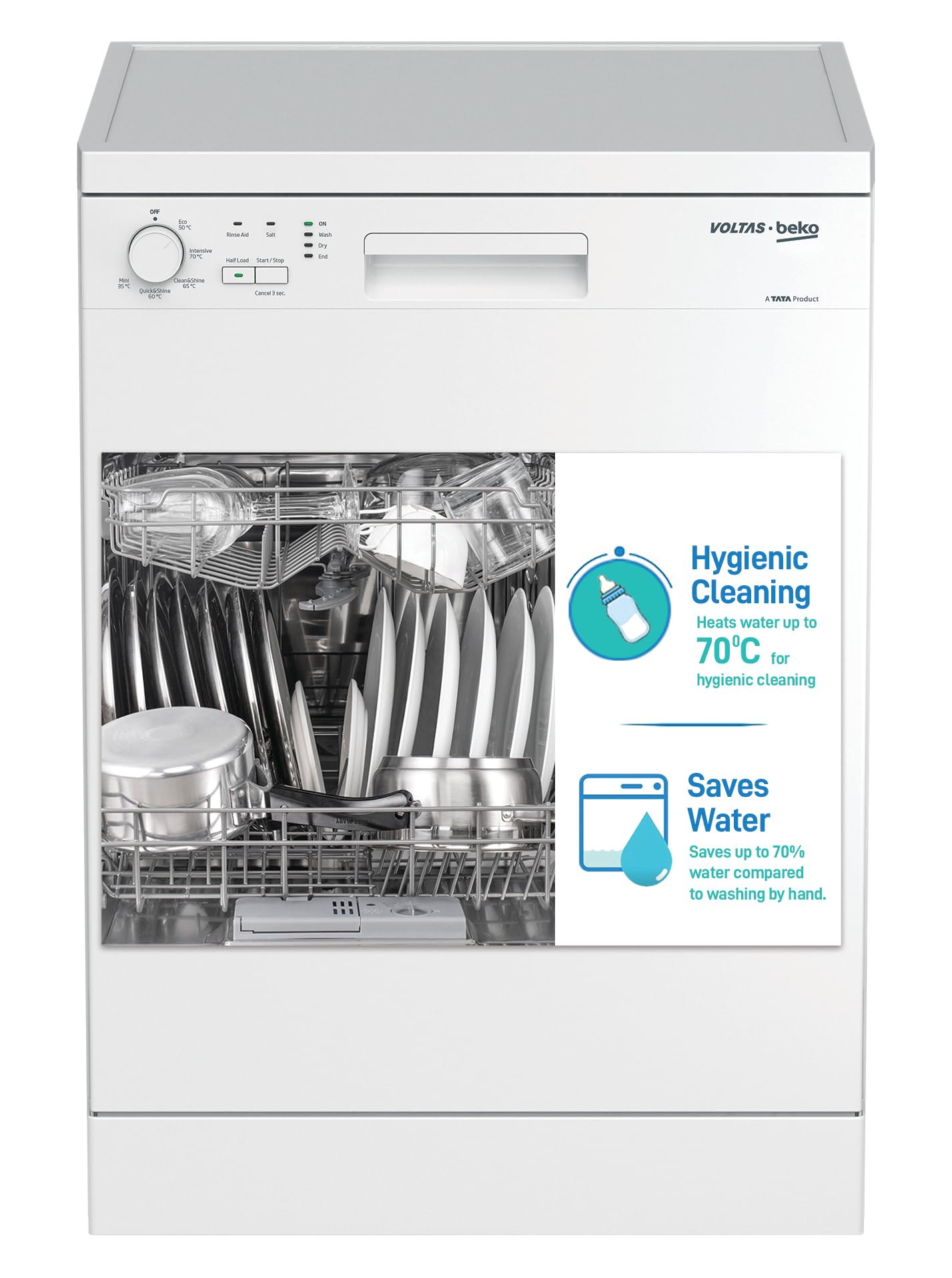 Voltas Beko 14 Place Settings DF14W Review: Efficient & Stylish Dishwashing