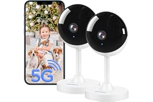 Indoor Camera, 4MP Owltron Security Camera Indoor, 5G & 2.4G Pet Camera for Dog/Baby Monitor, cameras house security with Motion Detection,Night Vision, 2-Way Audio, Compatible with Alexa (2 Pack)