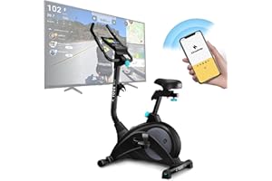 Bluefin Fitness Bicicleta Estática Tour FIT | Bicicleta Estática para Casa | Sensor de Pulso | Con Kinomap | Máquina de Pedalear | Consola LCD | Bicicleta Estática de Resistencia Magnética