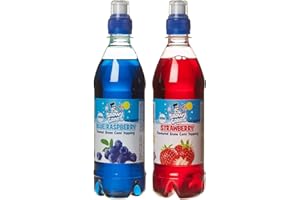 Snowycones Snow Cone Syrup for Snow Cones and Shaved Ice | Not Slush | Flavour Syrup/Blue Raspberry and Strawberry Twin Pack 500 ml