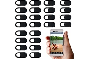 Banjiabb 24 Stück Kamera Abdeckung - Ultradünn Webcam Cover für Computer, Handy, Tablet, Laptops, Schutz Ihrer Privatsphäre (Schwarz)