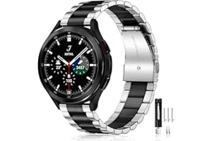 Mastten Metalowy pasek do zegarka Samsung Galaxy Watch 4, Watch 5, Watch 6, 44, 40 mm, Galaxy Watch 4 Classic, 46, 42 mm, dla mężczyzn, ze stali nierdzewnej, 20 mm, Galaxy Watch 5 Pro 45 mm, Metal