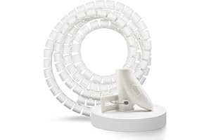 FLEXOWIRE Gaine Spirale pour Cable Electrique 30 mm x 2m – Cable Management qualité Premium – Goulotte Passe Cable, Gaine tressée, Cable Protection, Gaine Electrique Tresse, Passe Cable Bureau