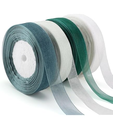 CaPiSo Ruban En Organza 10 Mm - Ruban Cadeau - En Mousseline De Soie