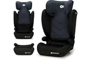 KK KINDERKRAFT Kinderkraft I-SPARK i-Size Siège auto bébé Groupe 2/3 100-150 cm, de 3,5 à 12 ans, 15 à 36 kg, léger (4,5 kg), ceinture de sécurité à 3 points, Protection latérale, Noir