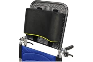 MYBOW Appui-tête pour la Nuque Soutien Fauteuil Roulant tête Rembourrage de Coussin réglable et Portable pour Les Adultes de 16 à 20 Pouces Accessoires universels de Fauteuil Roulant de Voyage (Noir)