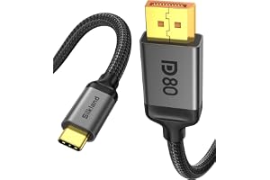 Silkland 80Gbps USB-C DisplayPort 2.1 Kabel 1M 16K@60Hz, 8K@240Hz, 4K@960Hz | Enkelriktad Thunderbolt 5/4/3 till DisplayPort-Kabel Kompatibel med MacBook Pro/Air, Pad Pro, Galaxy S8-S26