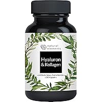 Hyaluronsäure Kollagen Komplex - 180 Kapseln - Angereichert mit Biotin, Selen, Zink, Vitamin C aus Acerola…