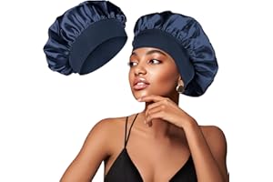Satin Silk Bonnet compatible with Curly Hair, Hair Bonnet Silk Wrap for Sleeping, Night Sleep Cap for Women