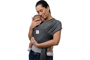 ELDOMA Dark Grey Baby Wrap Carrier - Lightweight, Breathable Baby Sling, Hands Free Baby Carrier Sling, Baby Carriers for Newborn, Infant