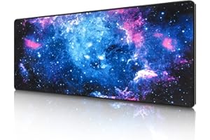 EFISH Duża podkładka pod mysz do gier (80x30x0.3cm) z przeszytymi krawędziami, rozszerzona podkładka pod mysz, trwała, antypoślizgowa podstawa z naturalnej gumy