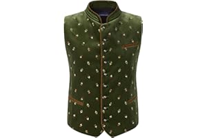 Stockerpoint Herren Trachtenweste Calzado I Größen 44-64 I Traditionelle & hochwertige Weste mit verstellbarem Riegel I Perfekt für Trachten & Festlichkeiten