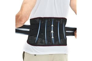 WellSync Back Support Belt Back Brace, Breathable Lumbar Support Brace with 8 Removable Stays and Adjustable Straps for Men Women, Lower Back Pain Relief Sciatica, Scoliosis, Heavy Lifting