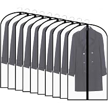 10 Housses De Rangement Vêtements STARVAST 60x140cm - Anti-Poussière Transparentes