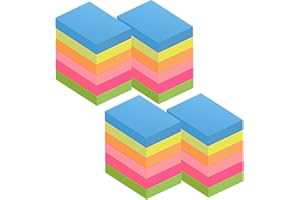 ‎ZCZN ZCZN Haftnotizen 51 x 38 mm Sticky Notes in 6 Neonfarben, Klebezettel Selbstklebende Haftnotizzettel 100 Blatt/Block, 24 Blöcke