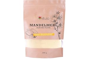 ‎MITUSO mituso Mandelmehl, naturbelassen, blanchiert, Premium Qualität, 1 kg