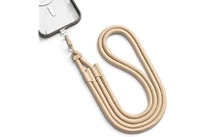 MORSUNBELA Handykette Handyband zum Umhängen Handy Kette zum Umhängen, Verstellbares Handy Umhängeband 40-80 cm, für Tägliche, Reisen & Outdoor-Aktivitäten, mit Lanyard-Patch