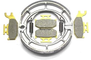 Master Chen Front Brake Pads Rear Brakes Shoes for Suzuki King Quad 400 LTF400F LT-F400 LTA400F LT-A400 2008-2020 - LTA400FZ 2011-2020 S606 FA413 FA414 MC0219