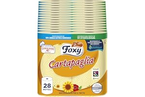 Foxy Cartapaglia | Asciugatutto 2 rotoli | 2 veli elevato spessore Vortici Super-Assorbenti | FSC |100% Energia elettrica rinoabile | Confezione 100% riciclabile prodotta con plastica riciclata
