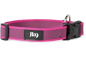 JULIUS-K9 Collare K9 serie Color & Grey, 25 mm x 39-65 cm, rosa-grigio