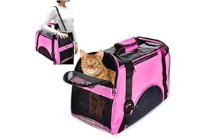 PETCUTE Trasportino per Cani e Gatti Borsa per Gatti Leggeri Borsa da Trasporto per Cani da Viaggio Borsa per Animale Domestico