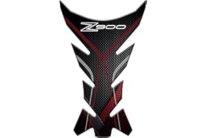 Motorcycle Protector de depósito resinado adhesivo efecto 3D, compatible con Kawasaki Z900 (rojo)