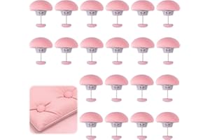 DHISPERARES 20 Stück Bettdeckenhalter Gegen Verrutschen, Rosa Bettdeckenbezug Klammer, Kunststoff Bettdecken Clips, Quilt Fixer, Duvet Cover Clips Bettwäsche, Bettdecke Pins Pilzbefestigungsclip mit Knopf