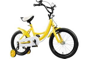 LKHDONG 16 Inch Children's Bike, Children's Bike for Ages 5-8 Years, Children's Bicycle Girls Boys, Bicycle Children's Height Adjustable Pedal Bike with Stabilisers Front and Rear Brakes