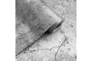 Bai You Mei Carta da parati Concrete Autoadesiva PVC plastica Vinile impermeabile Decorativa Adesivi mobili Matta Film Concrete Carta da parati per cucin armadio, porta carta rivestimento