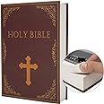PACOLO Real Paper Diversion Book Safe Storage Box, Dictionary Secret Safe with Code Lock/Key, flip Book Hidden Safe (M Combination, Bible)