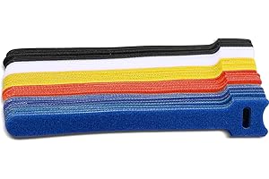 Vanyibro 60 Pieces Cable Ties,Reusable, Adjustable, Hook and Loop Fastening Wire Ties,Easy Wire Management at Home or Office