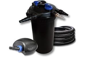 SunSun Kit filtration de bassin à pression 30000l avec 18W UVC Stérilisateur 40W éco Pompe 25m Tuyau