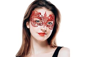 Takmor Venezianische Maske Damen, Spitze Catwoman Maske Maskenball Maske Damen Augenmaske Halloween für Karneval Valentinstag Kostüm Party Nachtclub Gesichtsmaske