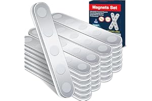 BKSAI 24Pcs Aimants Puissants Néodyme Autocollant Incassable, Aimant Plat Puissant Extrêmement Magnet Frigo 58x10x2mm Bande Magnétique Adhesif Polyvalent pour Fixation Maison Tableau Cuisine Garage