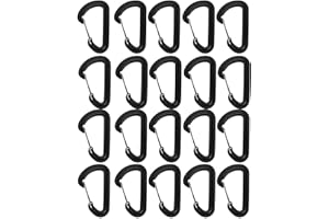 Vobor - Juego de mosquetones de plástico (20 Unidades, para Escalada y Senderismo, Cierre de Hebilla, Llavero, para Deportes al Aire Libre