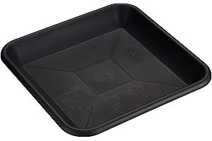 ‎GREEMOTION greemotion Blumentopfuntersetzer Jana in Anthrazit-Grau - Blumen-Untersetzer eckig für Pflanzkübel - Pflanzenuntersetzer quadratisch aus Kunststoff - Pflanzen Untertopf 34 x 34 cm