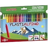 Alpino PlastiAlpino 24 Pack | Coloured Waxes for Children | Wax Paint Case for Children | Wax Pencils for School Use | Colour