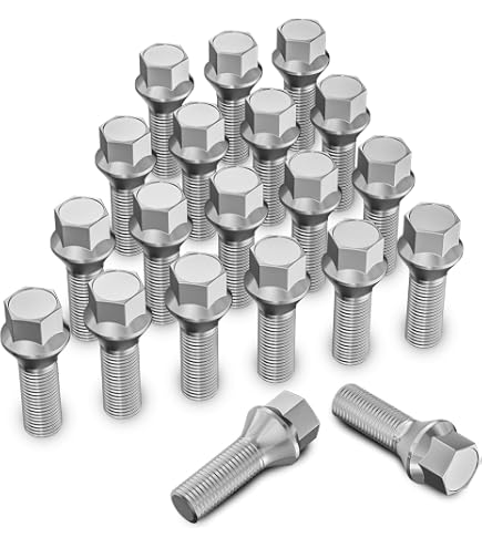 TRACER 10x Radschrauben M12x1,25 – Kegelbund 60°, 26mm Schaft, 17mm SW | Für Opel Astra L, Corsa F U.v.m.