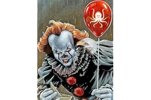 TOOINKCV 5D DIY Diamond Painting Kit Completo, Joker Pittura Diamante 5D Fai Da Te, Strass Diamanti Cristallo Ricamo a Punto Croce con Numeri per Bambini Adulti Decorazione Artistica Parete - Joker