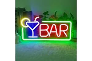 BringLuck2U Enseigne Lumineuse, Neon LED de Bar USB Plug-and-Play, Lampe Néon de Bar pour Bars, Fêtes, Neon Deco, Enseigne Lumineuse de Décoration de Bar, Décoration murale