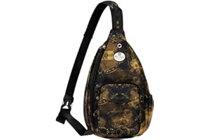 HUA ANGEL Stylisch Brusttasche Crossbody Bag Leichter Blumenmuster Rucksack Damen Wasserdicht Klein Sling Bag Brusttasche UmhäNgetasche Damen Mit Flaschenfach FüR Reisen Sportlich Wandern