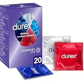 Durex Chill Karma Prezervatif, 20'Li 1 Paket (1 x 20 Adet), D&uuml;z, Kokusuz, Lateks