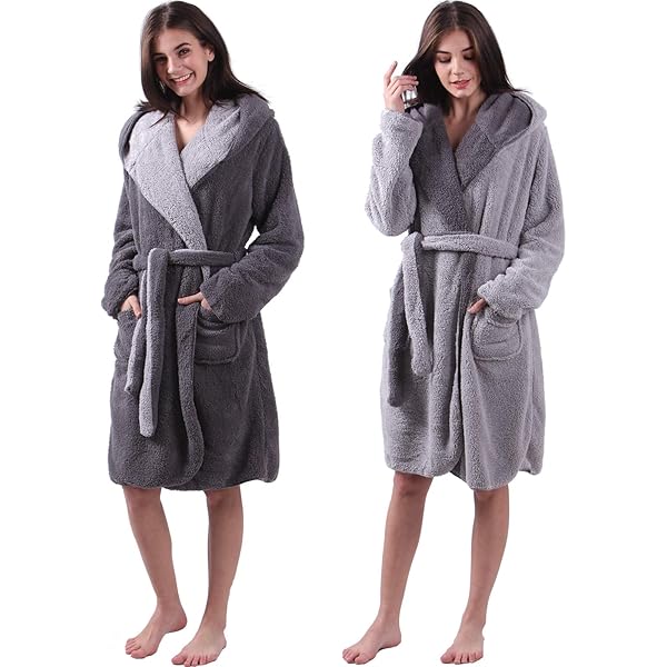 Bata Hombre Invierno Albornoz Con Cremallera Y Capucha Para Mujer - Cómodo Y Perfecto Para Casa Ropa Hogar Mujer Cómoda