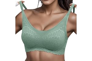 CEWIFO Donna Pizzo Sottile Biancheria Intima Femminile Reggiseni Trasparenti per Le Donne Lace Sexy Lingerie Bralette per Ladies Reggiseni Senza Ferretto Reggiseno Push Up Invisibile