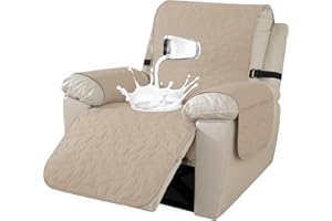 Ystyle Pokrowiec Na Fotel Duży 1-Osobowy, Ochraniacz Na Fotel Z Podłokietnikami, Przeciwdrapaniowy Elektryczny Pokrowiec Na Leżankę, Ochraniacz Na Sofę Kota (Duży 1-Osobowy, Beżowy)
